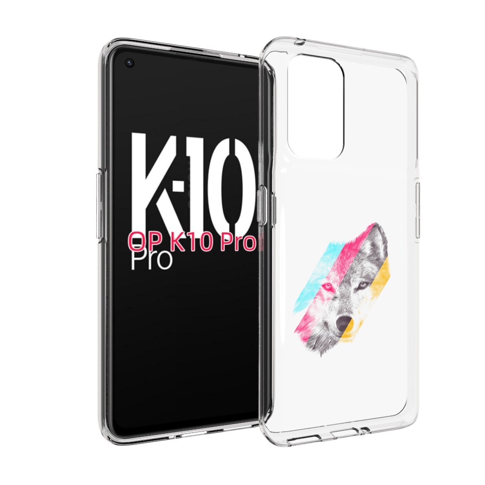 

Чехол MyPads волк градиент для OPPO K10 Pro, Прозрачный, Tocco