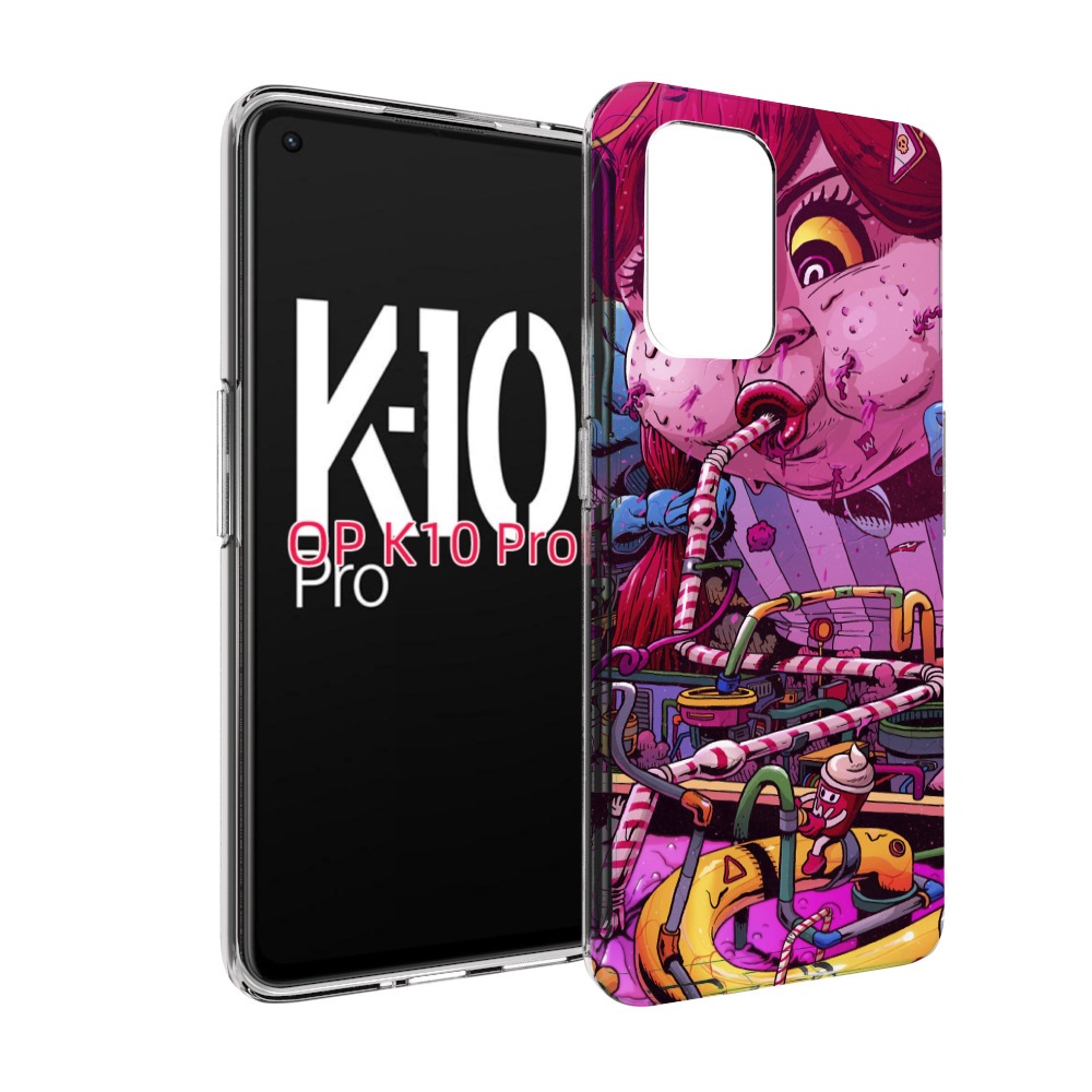 

Чехол MyPads прикольная сладкая картинка для OPPO K10 Pro, Прозрачный, Tocco