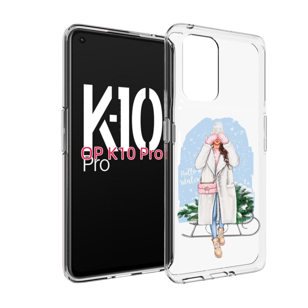 

Чехол MyPads привет-зима женский для OPPO K10 Pro, Прозрачный, Tocco