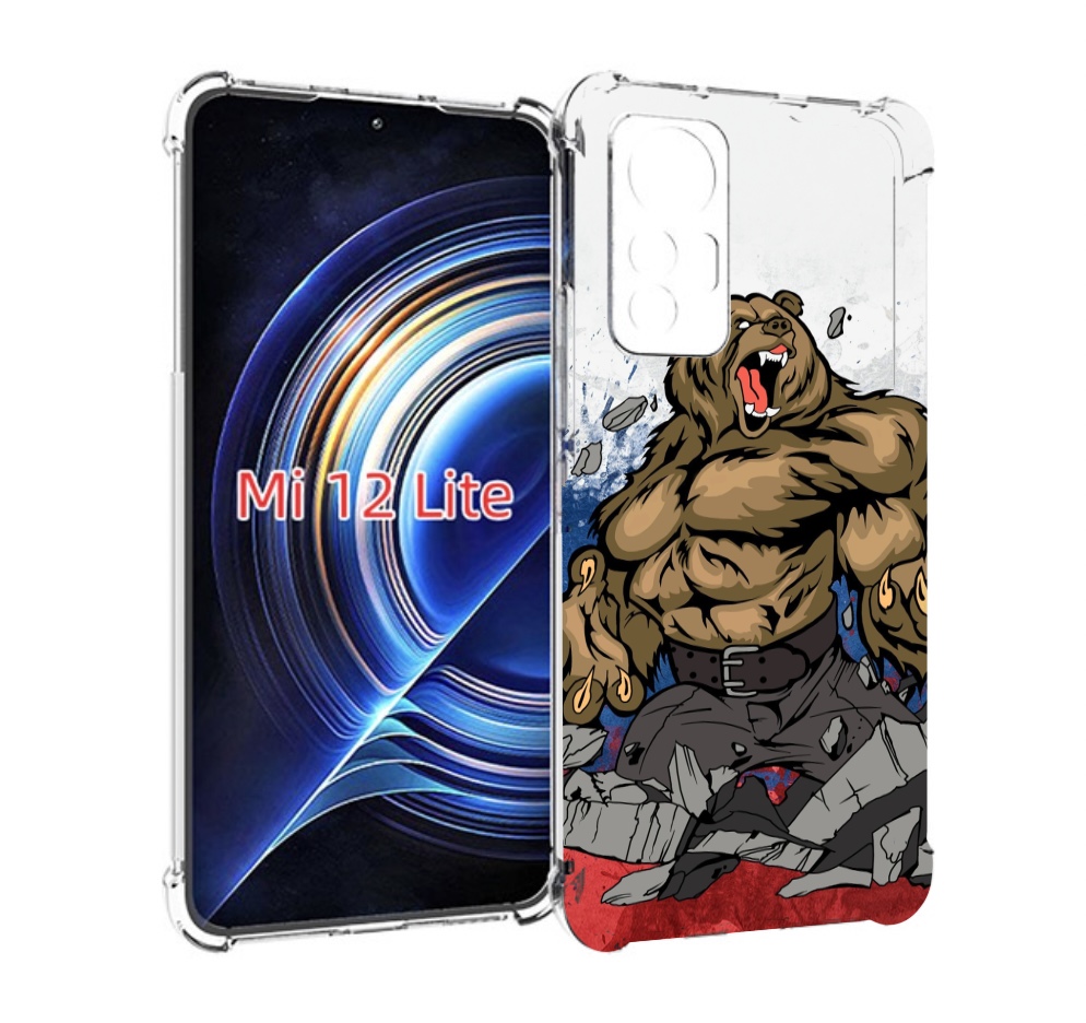 

Чехол MyPads медведь защитник родины для Xiaomi 12 Lite, Прозрачный, Tocco