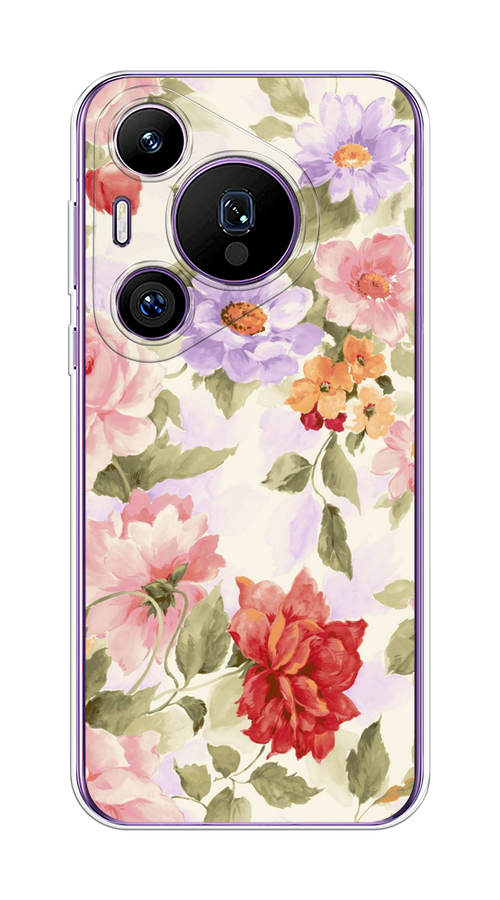 

Чехол на Huawei Pura 70 Pro/70 Pro Plus "Акварельные пионы", Розовый;бежевый, 6124450-1