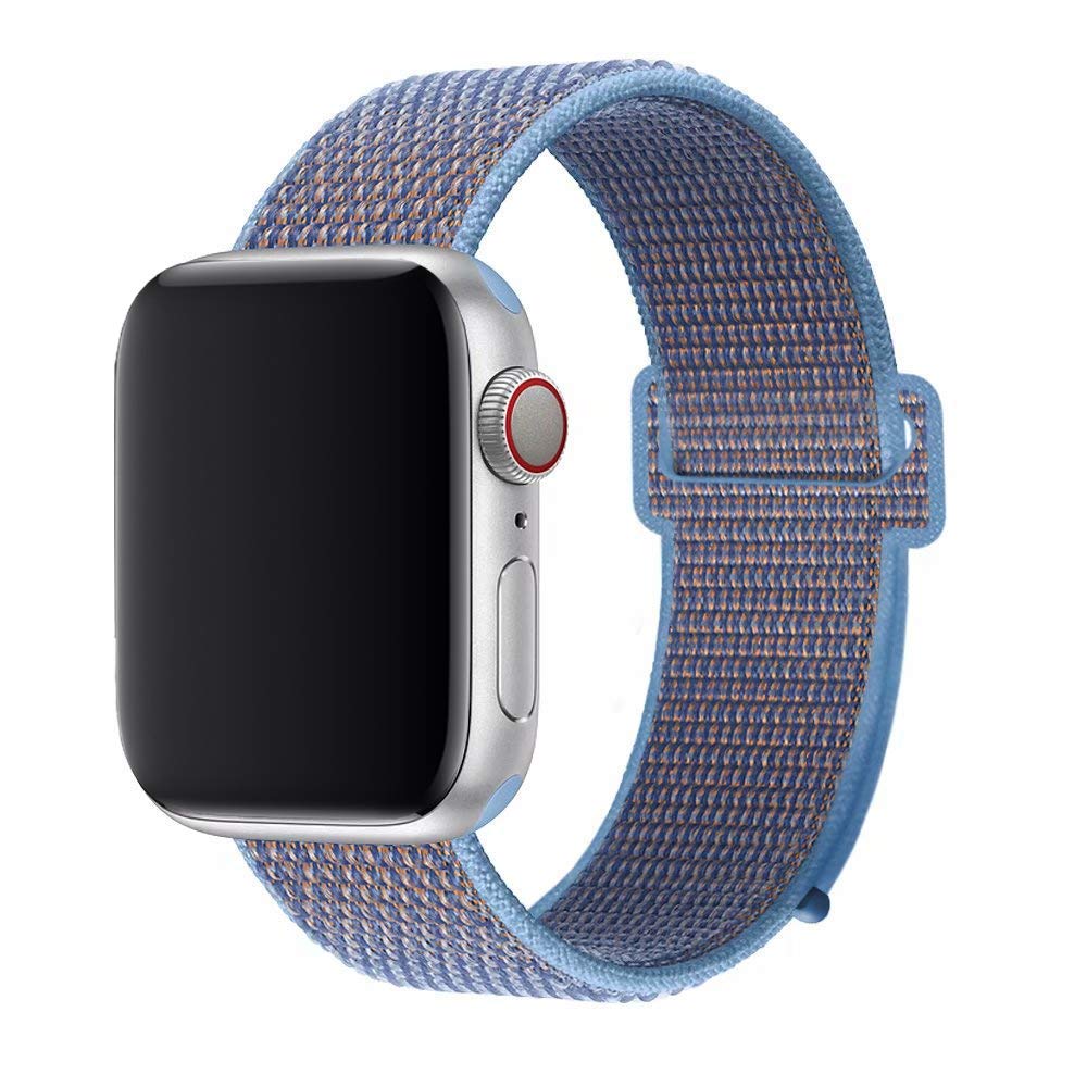 

Ремешок нейлоновый для Apple Watch 38/40мм (20), серо-голубой, на липучке
