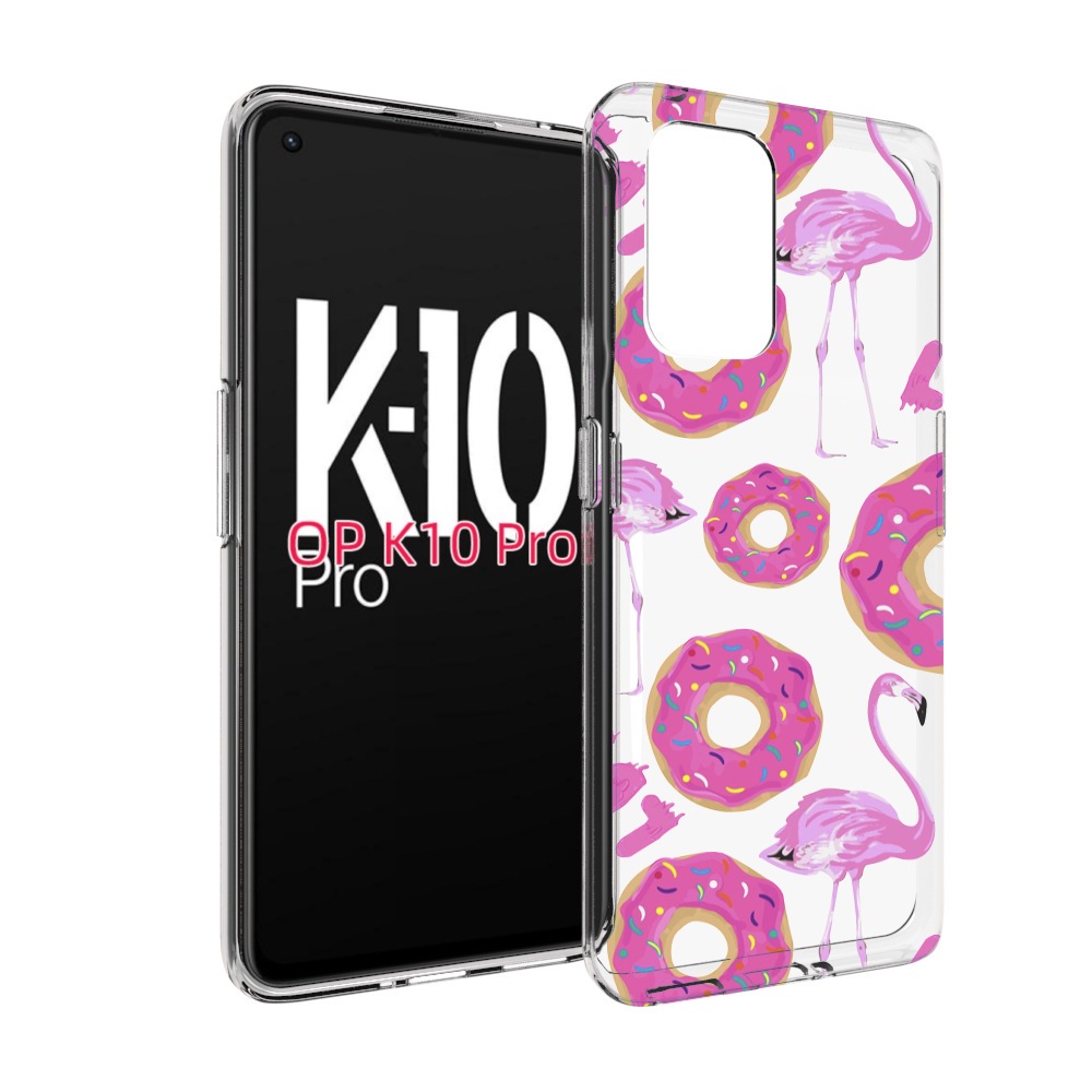 

Чехол MyPads пончики-фламинго для OPPO K10 Pro, Прозрачный, Tocco