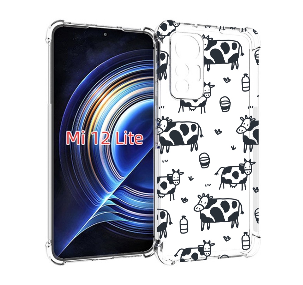 

Чехол MyPads маленькие-коровки для Xiaomi 12 Lite, Прозрачный, Tocco