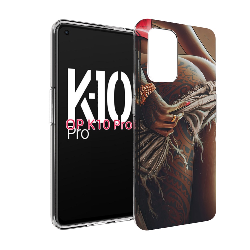 

Чехол MyPads полуголая девушка фотография женский для OPPO K10 Pro, Прозрачный, Tocco