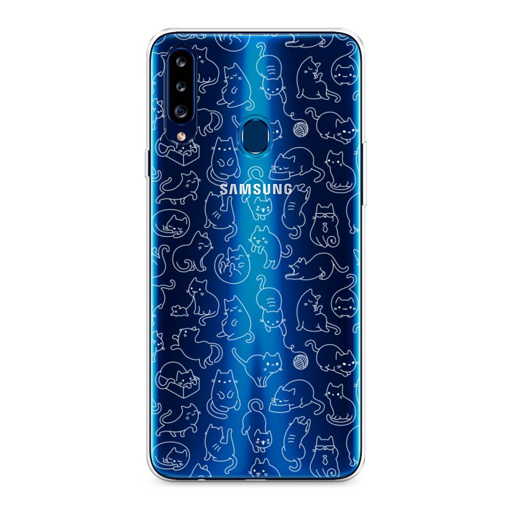 фото Силиконовый чехол "шкодливые котики" на samsung galaxy a20s awog