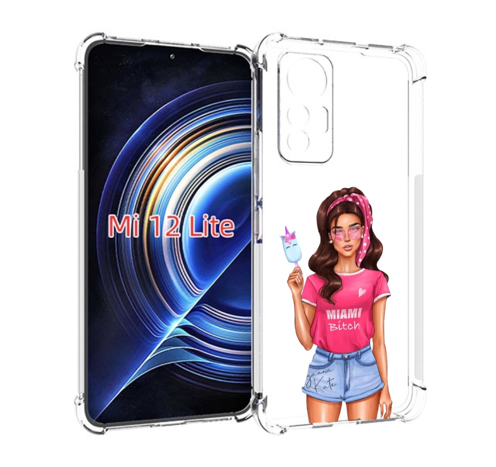 

Чехол MyPads майами-битч женский для Xiaomi 12 Lite, Прозрачный, Tocco