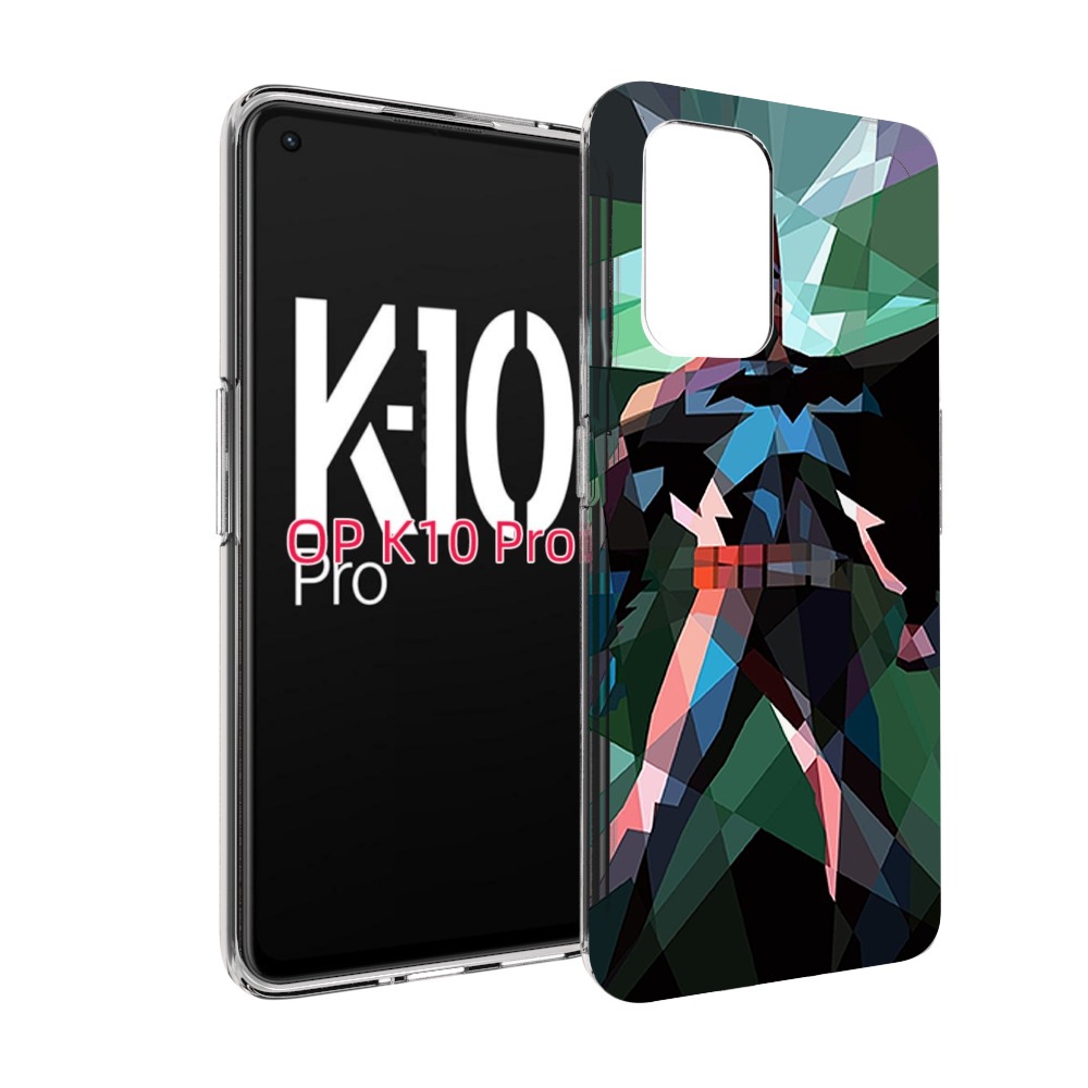 

Чехол MyPads полигональный-бэтмен-арт для OPPO K10 Pro, Прозрачный, Tocco