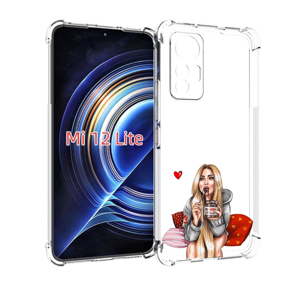 

Чехол MyPads любительница-нутеллы женский для Xiaomi 12 Lite, Прозрачный, Tocco
