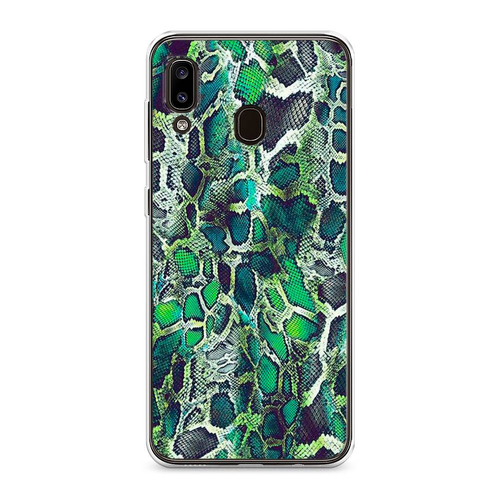 

Чехол Awog на Samsung Galaxy A30/A20 "Зеленая кожа змеи", Разноцветный, 27550-3
