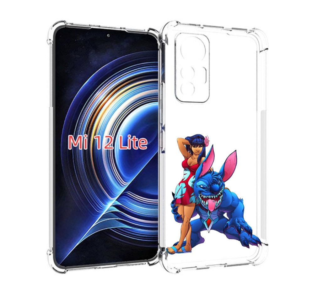 

Чехол MyPads лило и накаченный стич детский для Xiaomi 12 Lite, Прозрачный, Tocco