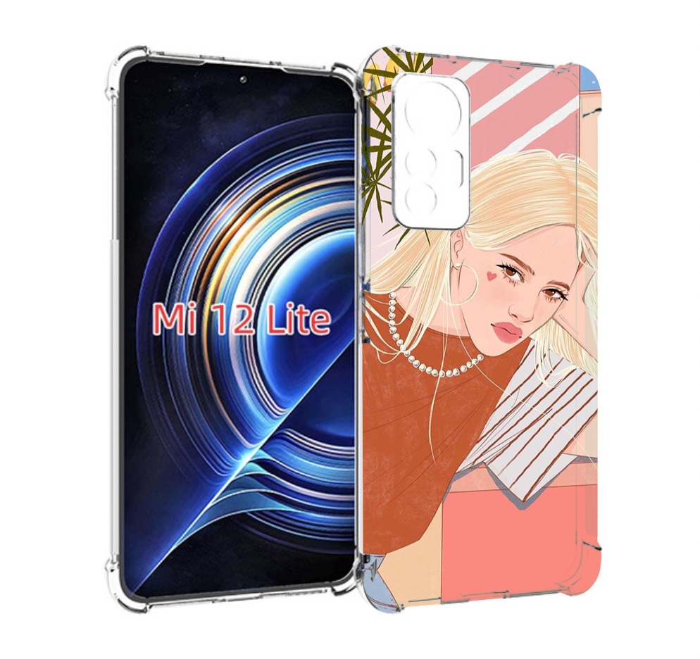

Чехол MyPads летняя-девочка женский для Xiaomi 12 Lite, Прозрачный, Tocco