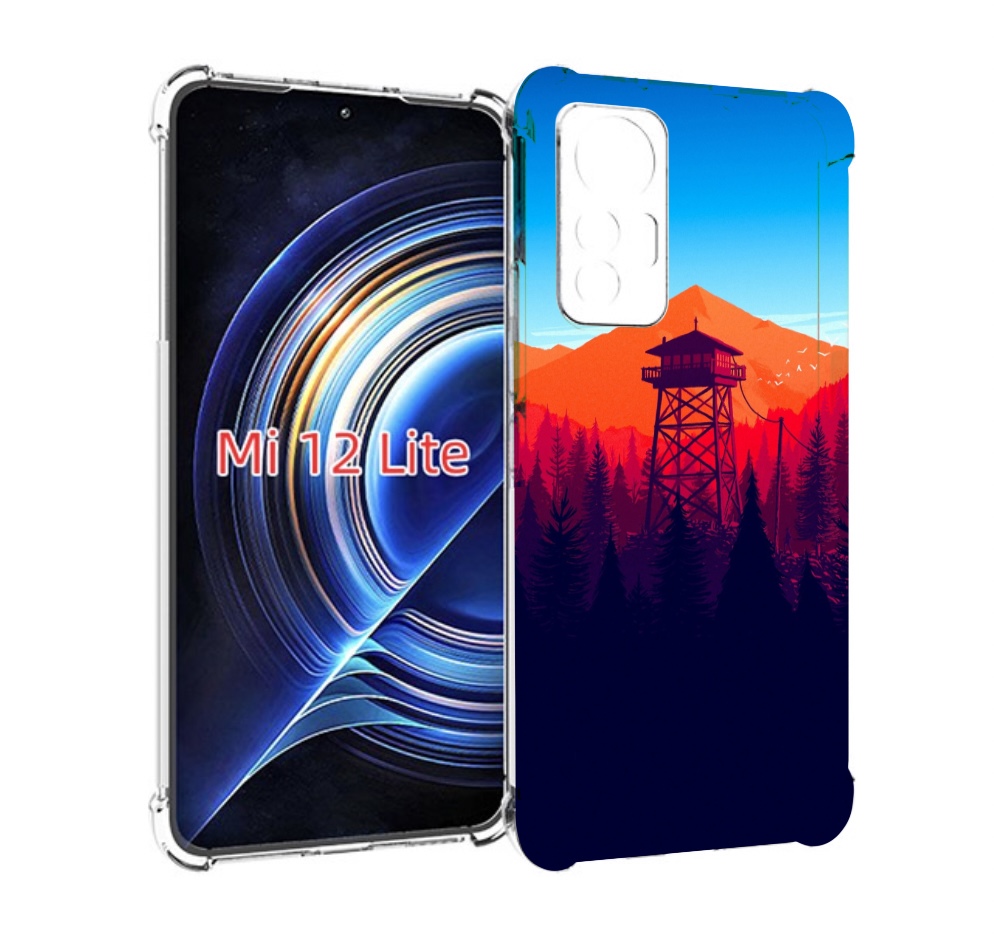 

Чехол MyPads лес с оранжевыми горами для Xiaomi 12 Lite, Прозрачный, Tocco