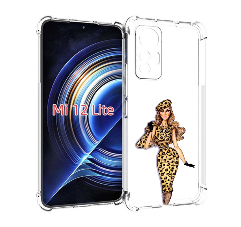 

Чехол MyPads леопардовое платье женский для Xiaomi 12 Lite, Прозрачный, Tocco