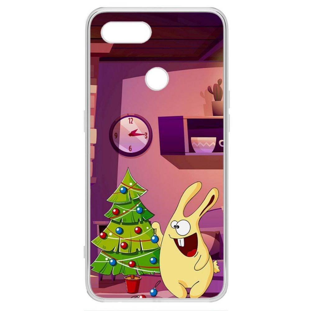 

Чехол-накладка Krutoff Clear Case Кролик для Oppo A5s, Прозрачный