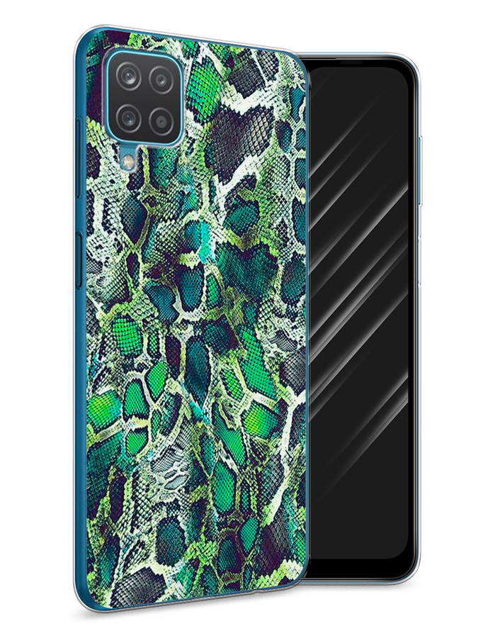 

Чехол Awog на Samsung Galaxy A12 / Самсунг A12 "Зеленая кожа змеи", Разноцветный, 2101650-3