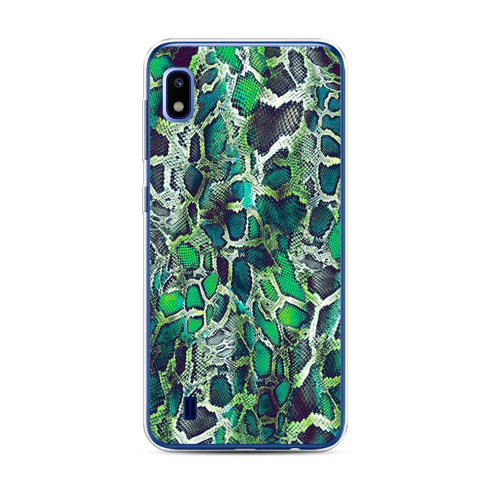 

Чехол Awog на Samsung Galaxy A10 "Зеленая кожа змеи", Разноцветный, 27950-3