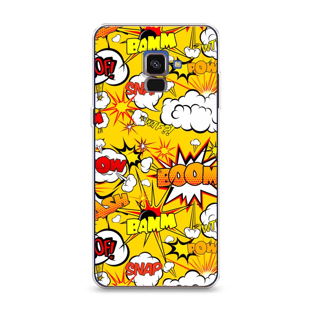 

Чехол на Samsung Galaxy A8 2018 "Поп Арт эффекты", Желтый;белый;оранжевый, 25450-6