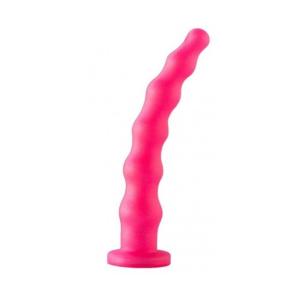 Розовый гелевый анальный стимулятор - 20 см.