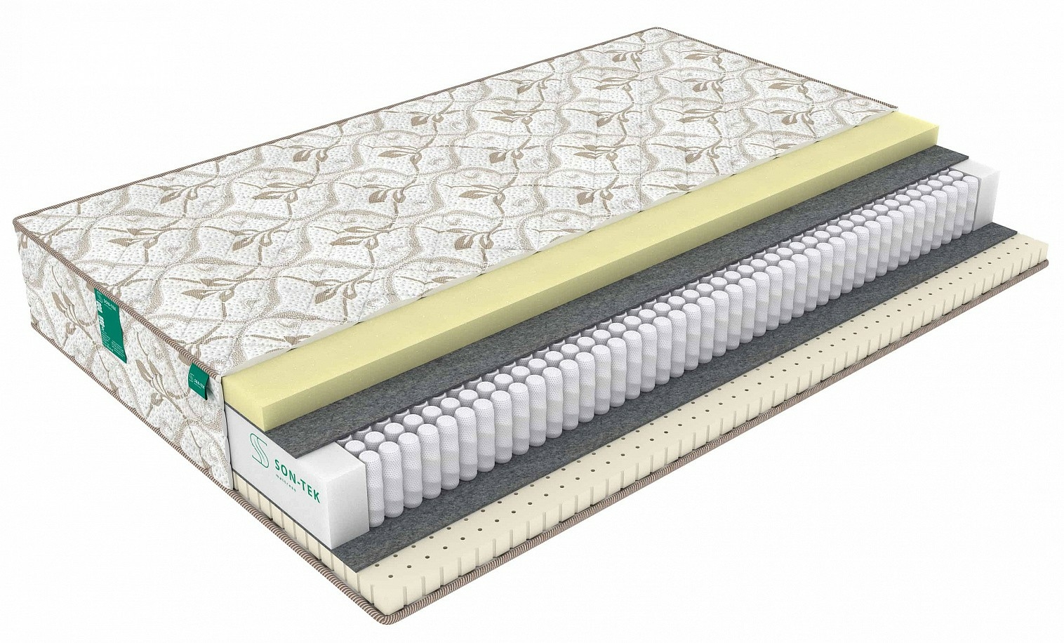 

Матрас Sleeptek Prestige Memory Latex 180х200, Бежевый;белый;серый;серебристый, Prestige Memory Latex