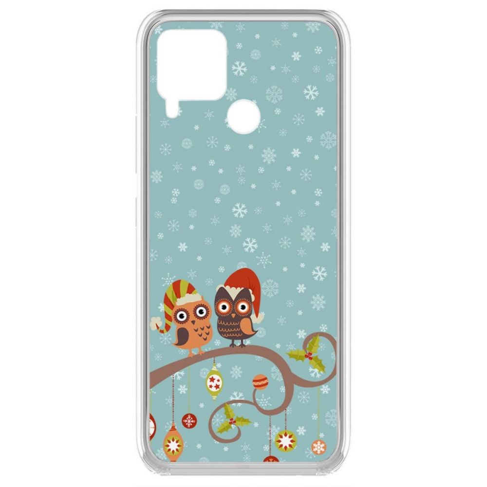 

Чехол-накладка Krutoff Clear Case Совушки для Realme C15