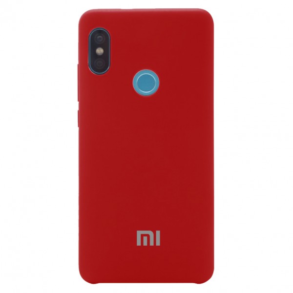 фото Cиликоновый чехол soft touch для xiaomi redmi note 5 pro / note 5 (dc) (garnet red) epik