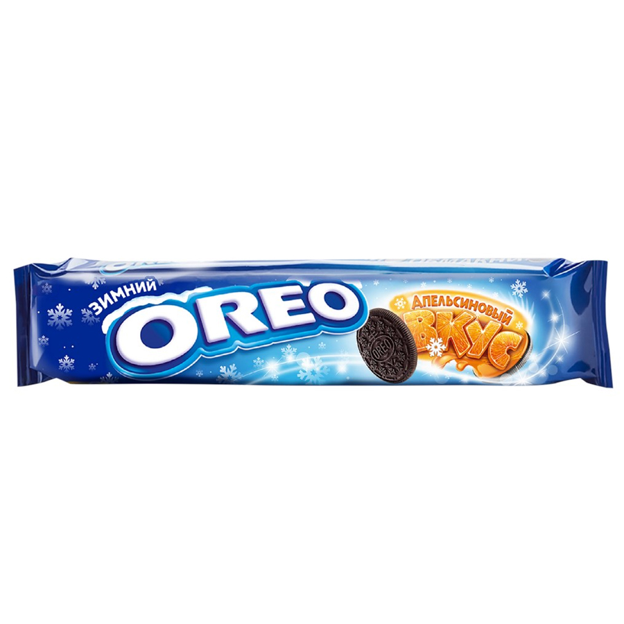 фото Печенье oreo с какао и начинкой с апельсиновым вкусом 95 г