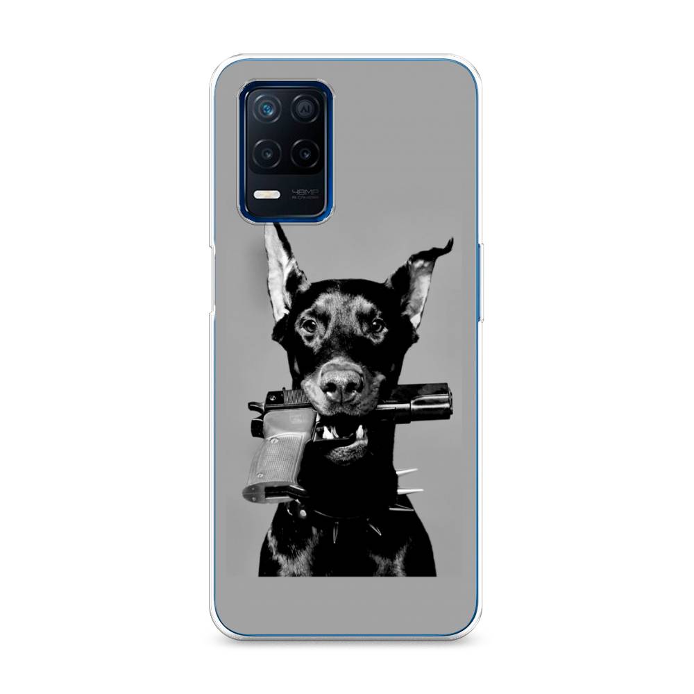 

Силиконовый чехол "Доберман" на Realme Narzo 30 5G, Разноцветный, 257150-1