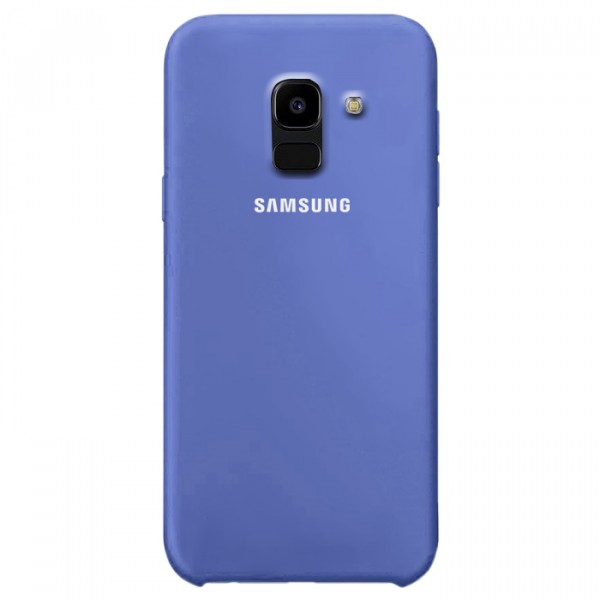 фото Cиликоновый чехол soft touch для samsung j600f galaxy j6 (2018) (синий / blue) epik