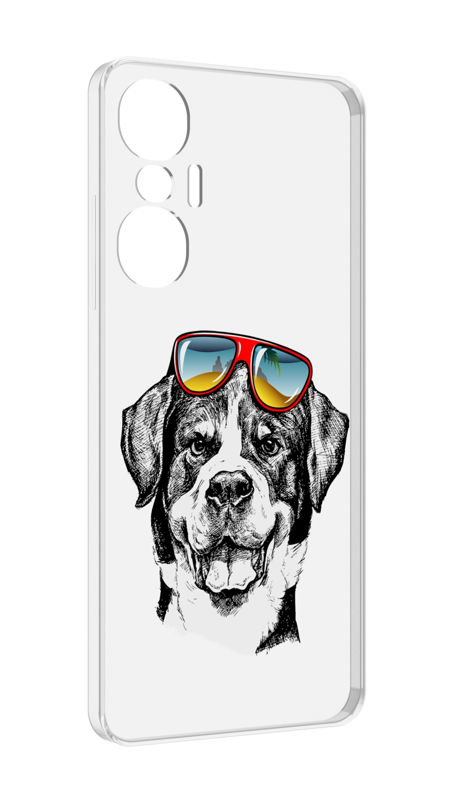 

Чехол MyPads счастливая собака для Infinix Hot 20S противоударный, Tocco
