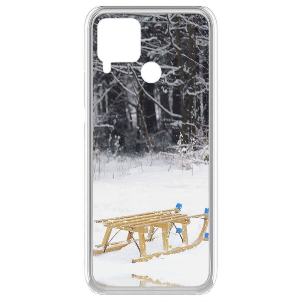 фото Чехол-накладка krutoff clear case санки для realme c15