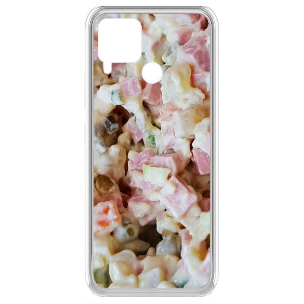 

Чехол-накладка Krutoff Clear Case Оливье для Realme C15