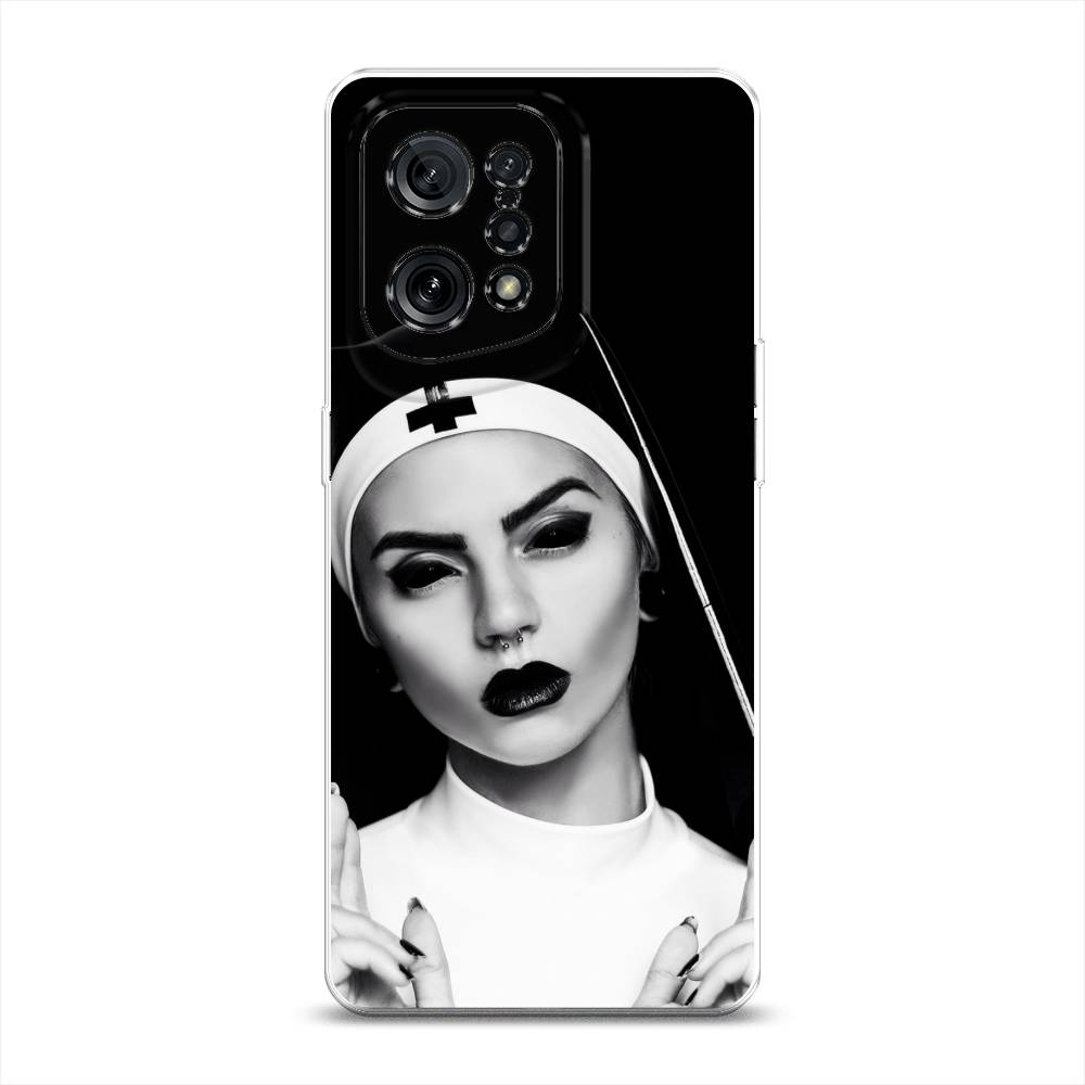 

Чехол Awog на Oppo Find X5 "Черная монашка", Разноцветный, 259750-9