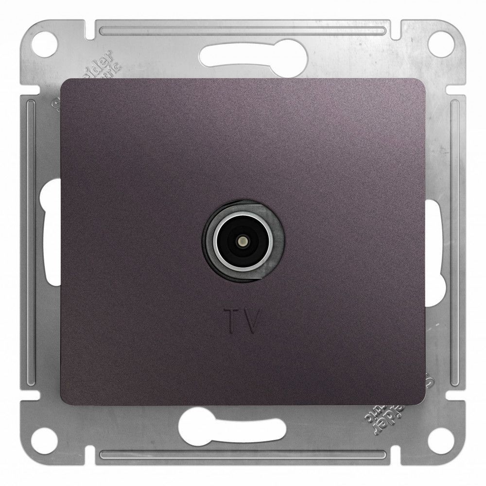 

Розетка телевизионная TV Glossa коннектор механизм сиреневый туман SchE GSL001493, GLOSSA 11
