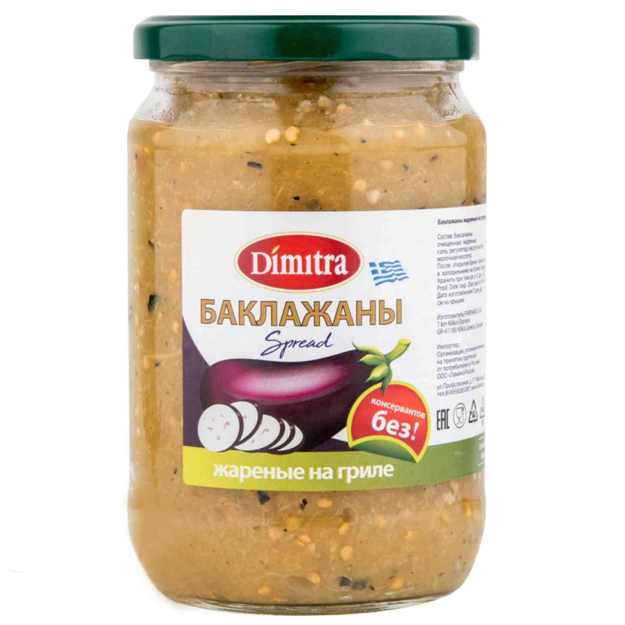

Баклажаны жареные на гриле Dimitra Spread 660 г
