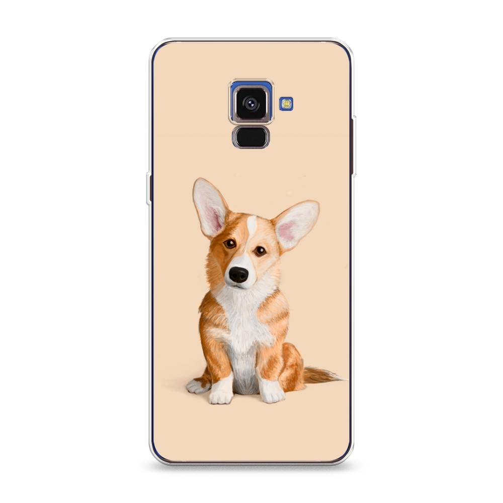 

Чехол для Samsung Galaxy A8 2018 "Грустный Корги", Коричневый;бежевый, 25450-1