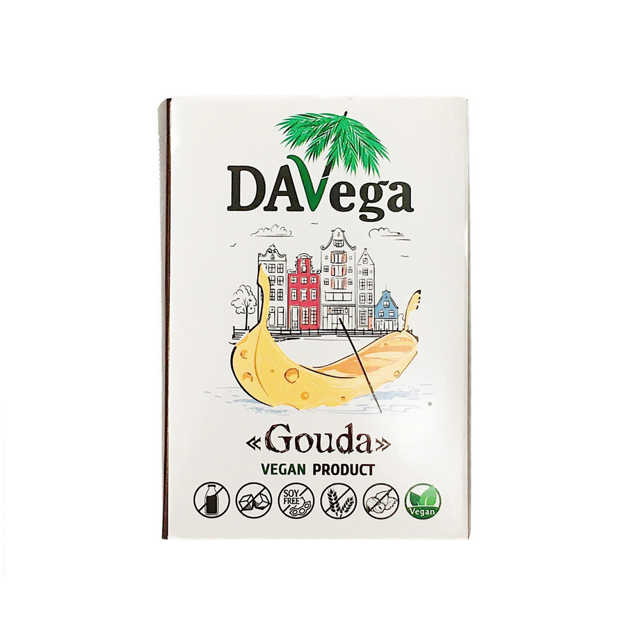 

Растительный аналог сыра DAVega Gouda веганский с ароматом сыра 21% 200 г