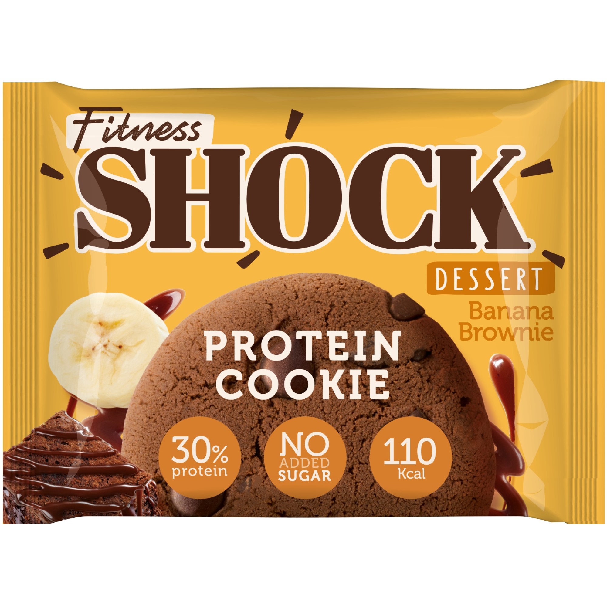 Печенье FitnesShock Desert протеиновое банановый брауни 35 г