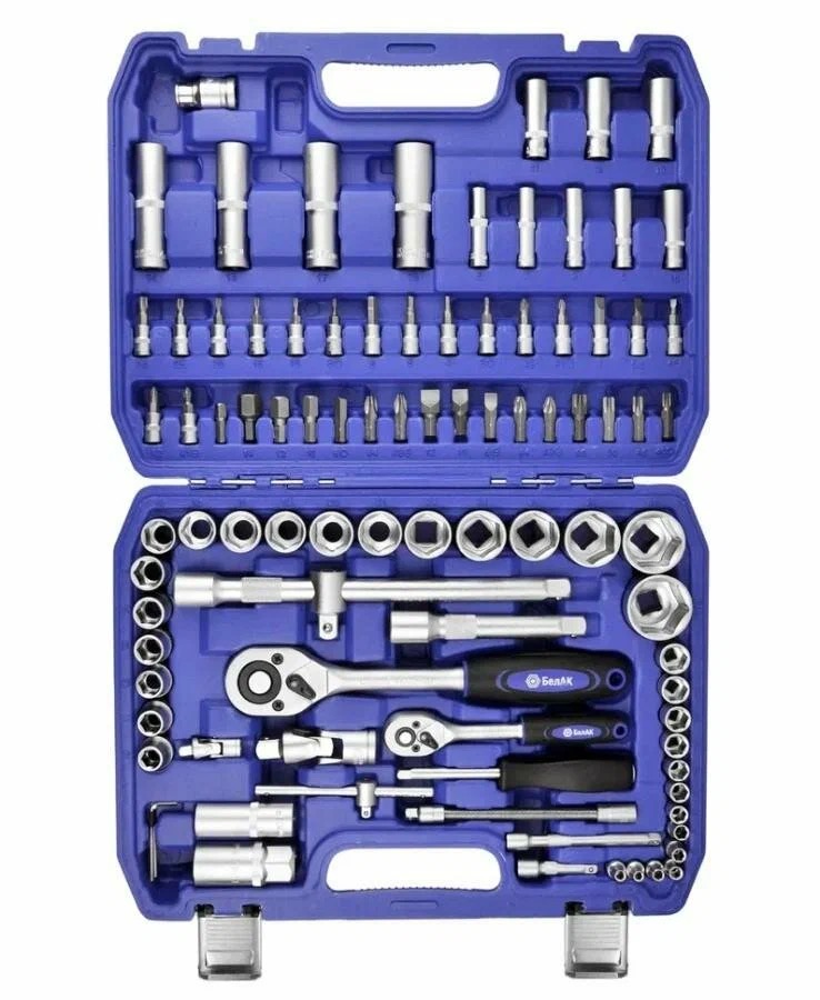 Бак.07002 Набор Инструмента 94 Предметов, 1/2', 1/4' Белак