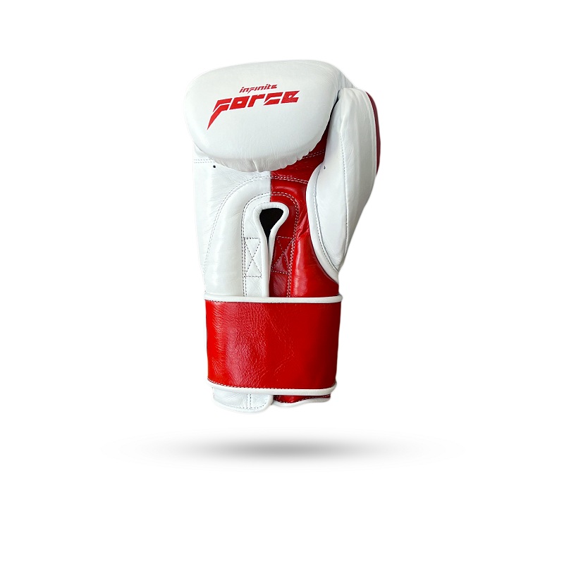 Боксерские перчатки Infinite Force Impulse бело-красные 16 oz