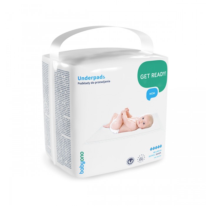 

Пеленки одноразовые Babyono 40x60 см 20 шт