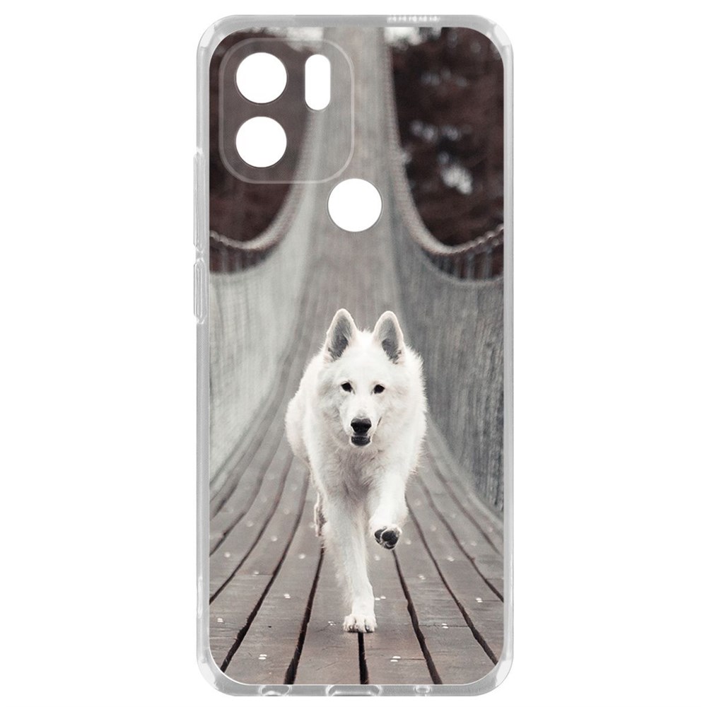 

Чехол-накладка Krutoff Clear Case Пес на мосту для Xiaomi Redmi A2+, Прозрачный