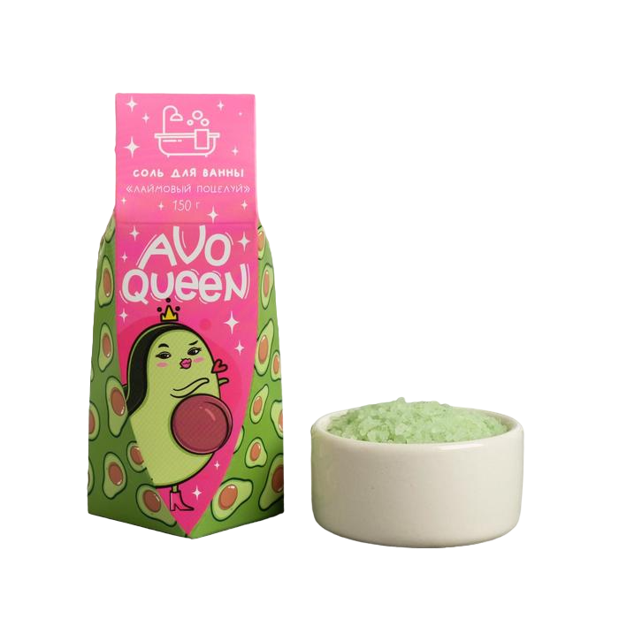 

Соль в коробке "AvoQueen": 150 г, с ароматом лайма, Зеленый, AVOCATO