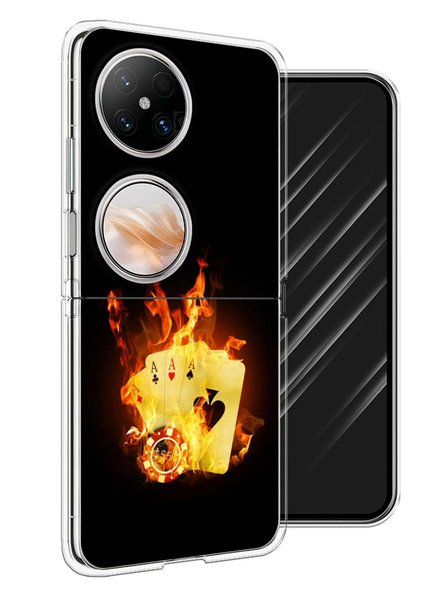 

Чехол Awog на Huawei Pocket 2 "Горящие карты", Черный;оранжевый, 6123850-1