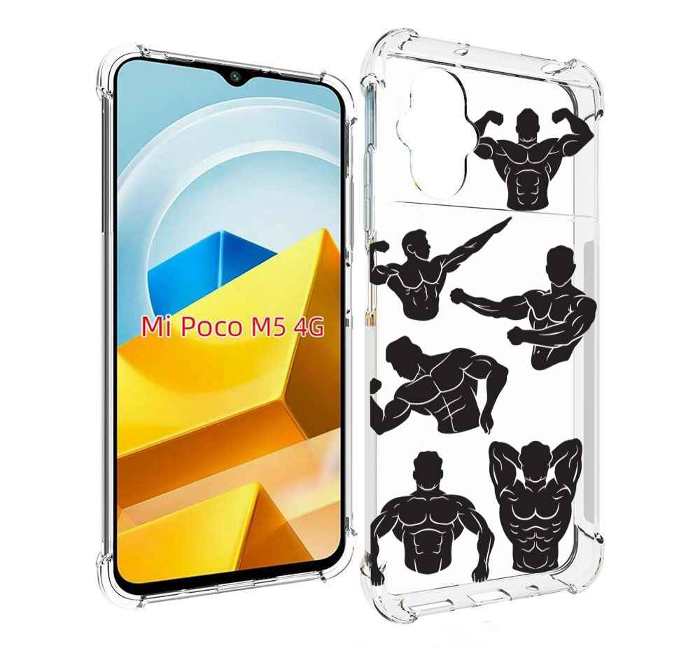 

Чехол Mypads Атлет Мужской Для Poco M5 Противоударный, Прозрачный, Tocco