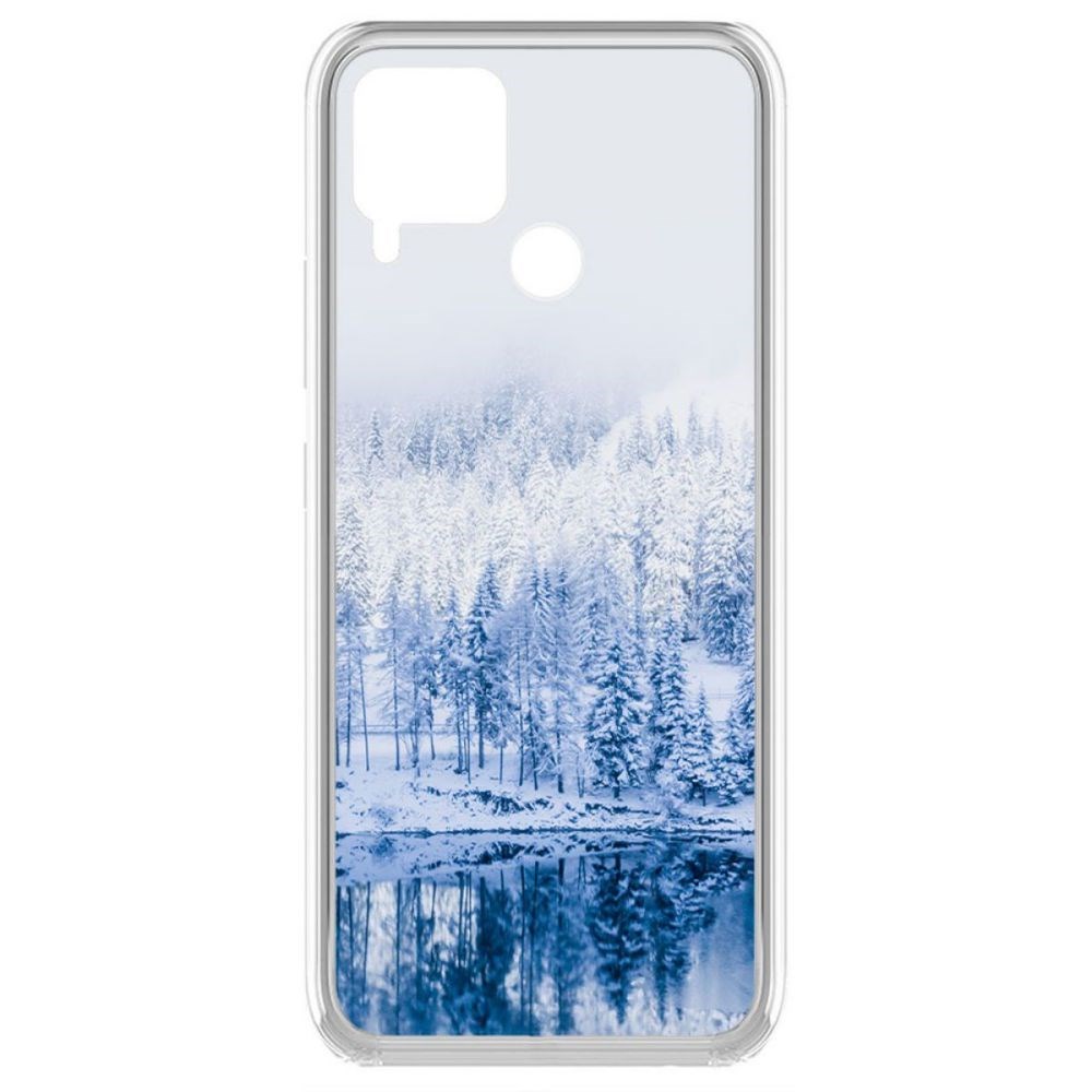 фото Чехол-накладка krutoff clear case зимняя река для realme c15