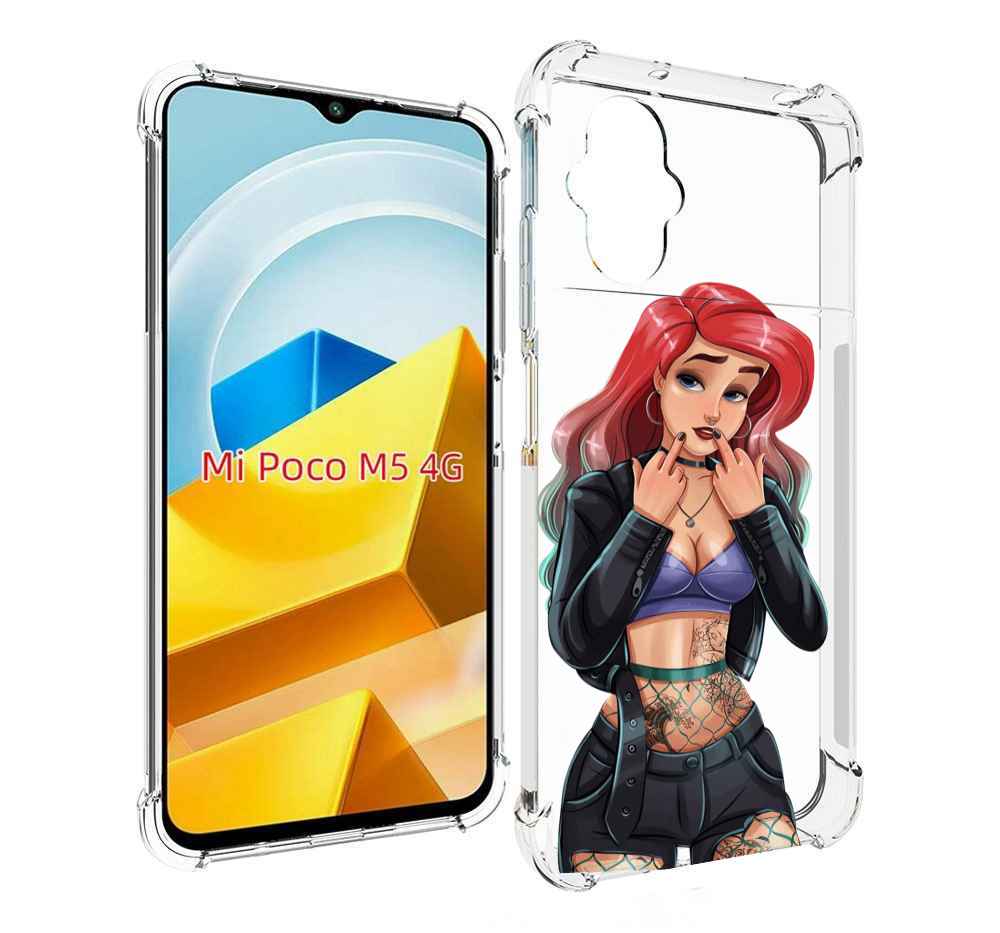 

Чехол Mypads Ариэль-Русалочка-Готика Для Poco M5 П, Прозрачный, Tocco