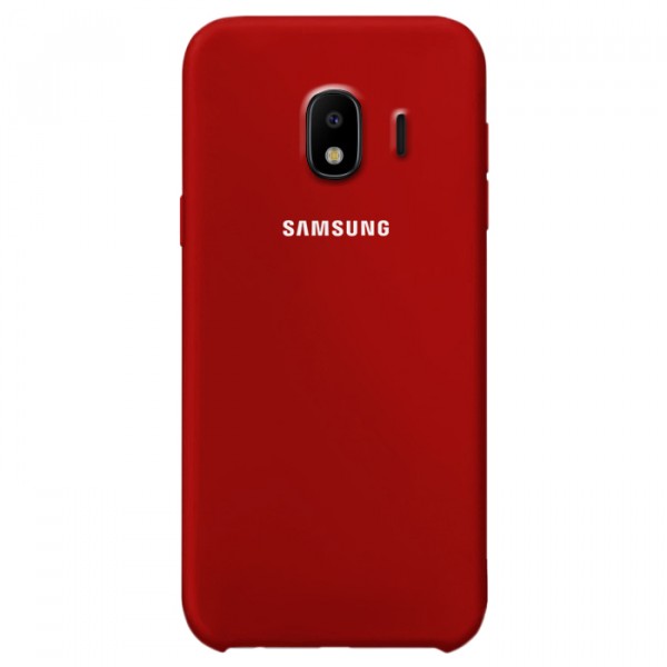 Cиликоновый чехол soft touch для Samsung J400F Galaxy J4 (2018) (Бордовый / Garnet Red)