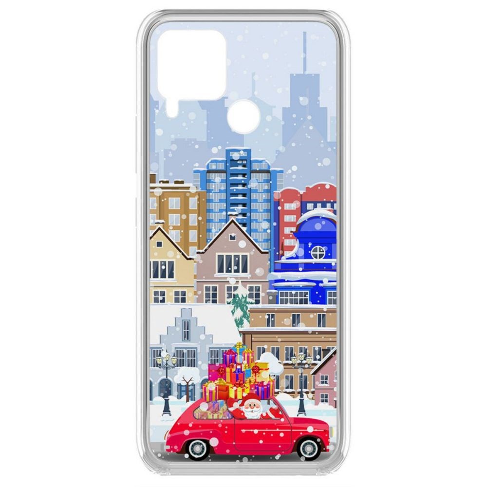 

Чехол-накладка Krutoff Clear Case Везем подарки для Realme C15