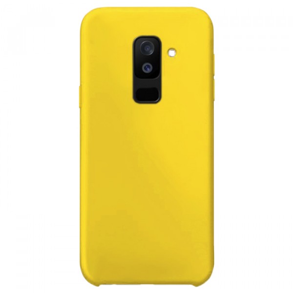 фото Cиликоновый чехол soft touch для samsung galaxy a6 plus (2018) (желтый / yellow) epik